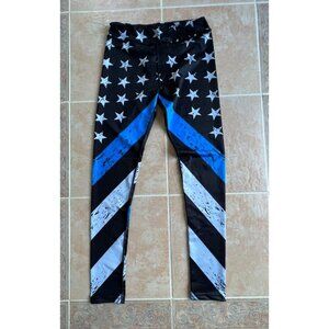 XLUSION  Worn once Stars and Stripes Pat Leggings Women Size M‎